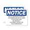 Signmission Due To Insurance Purposes Customers Are, 14 in W x Rectangle, Plastic OS-2PACK-NS-P-1014-L-11591 - alternate 1